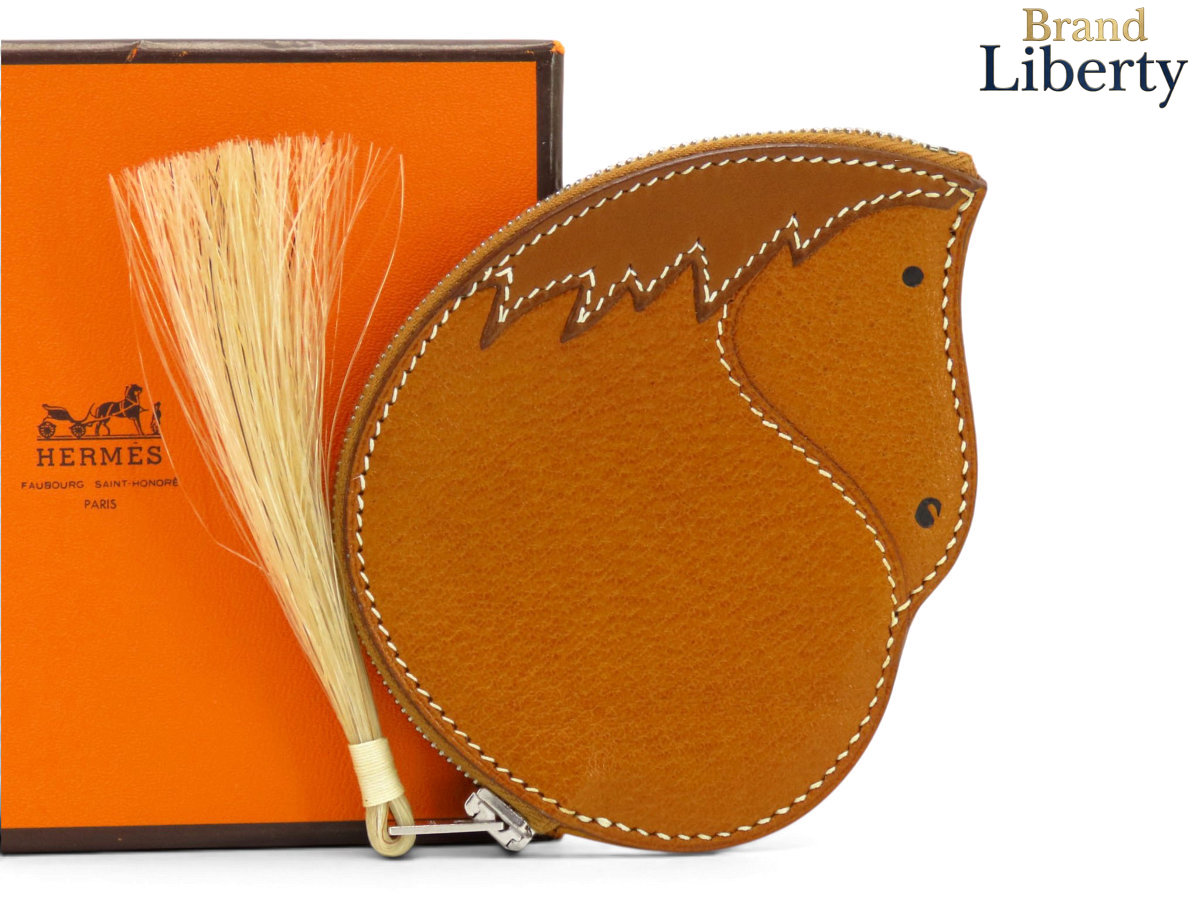 【激レア新品同様】エルメス HERMES アニマルモチーフ ホース ホースヘア 馬 コインケース コインパース 小銭入れ コンパクト財布 ブラウン ポークリセ バレニア クリノラン □I刻　【中古】｜Brand Liberty