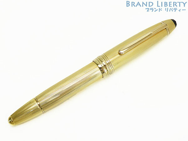 【激レア新品同様】モンブラン MONT BLANC マイスターシュテュック ソリテール ル グラン 万年筆 146 ウエーブ 波柄 ゴールドプレーテッド ペン先18K AU750 【中古】|Brand Liberty
