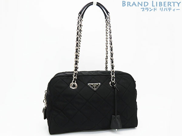楽天市場】PRADA プラダ テスートインプントゥ キルティング チェーン