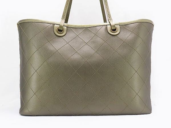 最新入荷 激レア新品同様 シャネル Chanel 中古 カーキゴールド ポーチ付き トートバッグ ショルダー ココマーク キャビアスキン ワイルドステッチ オンザロード レディースバッグ Www Williamssound Com