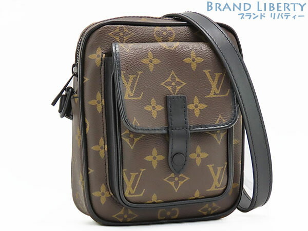 【ほぼ新品】ルイヴィトン　LOUIS VUITTON　モノグラム マカサー　クリストファー ウエアラブル ウォレット　斜め掛け ショルダーバッグ　ショルダーポーチ　ポシェット　ダークブラウン　M69404　【中古】