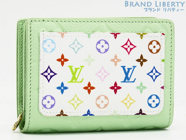 【限定未使用】ルイヴィトン LOUIS VUITTON モノグラムアンプラント マルチカラー LV TM ポルトフォイユ クレア 二つ折り財布 コンパクト財布 村上隆コラボ 日本限定 グリーンティー M13619 【中古】|Brand Liberty