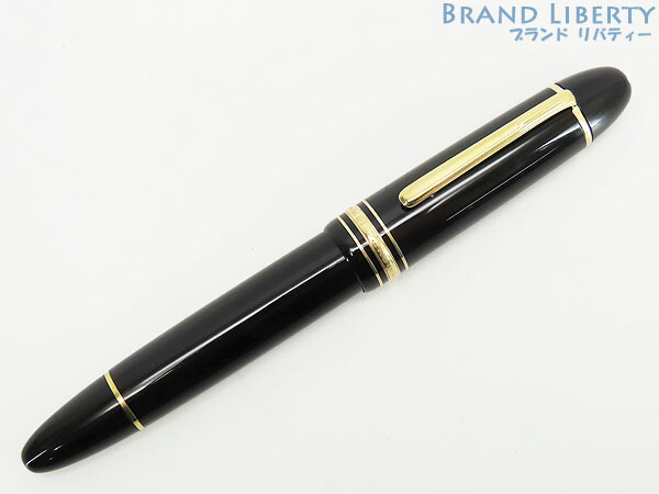 【美品】モンブラン MONT BLANC マイスターシュテュック 149 筆 黒いこと ゴールド金具 18K 金750 132113 115384 10575 【中古】