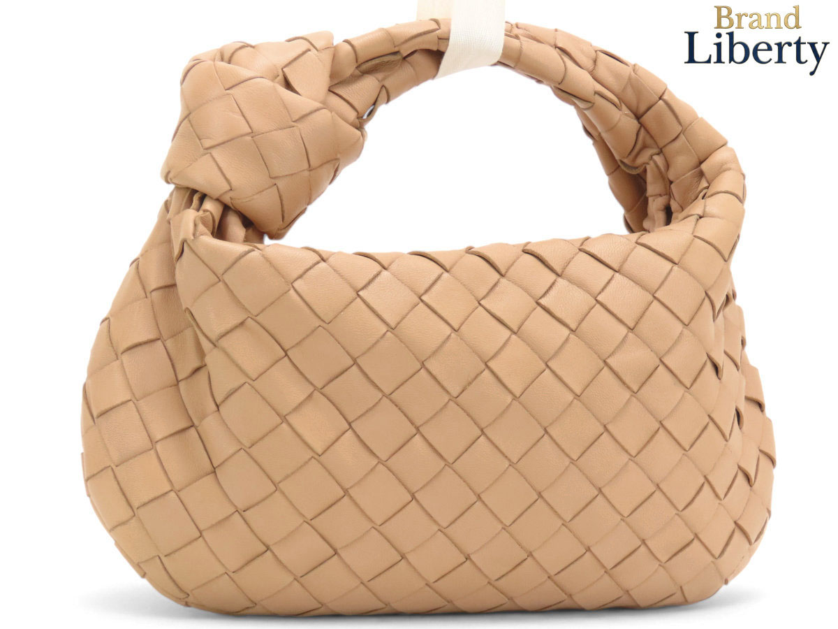 【超美品】ボッテガ ヴェネタ BOTTEGA VENETA イントレチャート ミニ ジョディ ナッパ ワンショルダーバッグ ホーボーバッグ ハンドバッグ ベージュ ラムレザー 651876　【中古】｜Brand Liberty