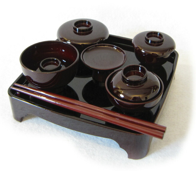 現代仏膳（タメ）5.5寸　1膳〔ご法事用品〕［精進料理　器］