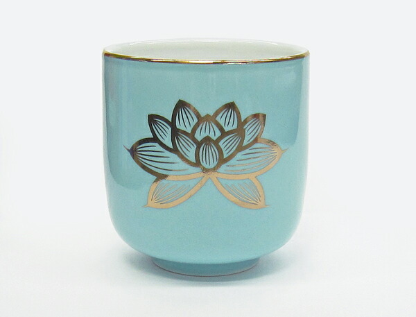 楽天市場】【茶湯器/湯のみ/ゆのみ】湯呑み 金彩蓮(彩色+金の蓮) 1.6寸