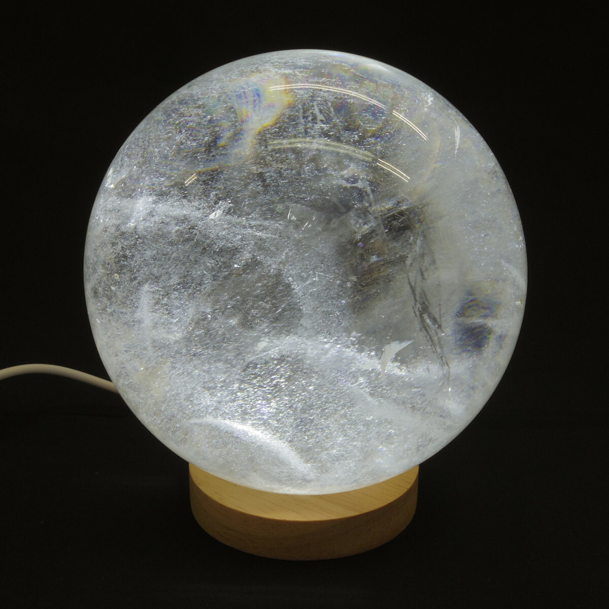 ✨存在際立つ美しさとハイパワー❗✨最高級 ライトニング水晶 丸玉 天然石 原石 ✨存在際立つ美しさとハイパワー❗✨最高級 ライトニング水晶 丸玉