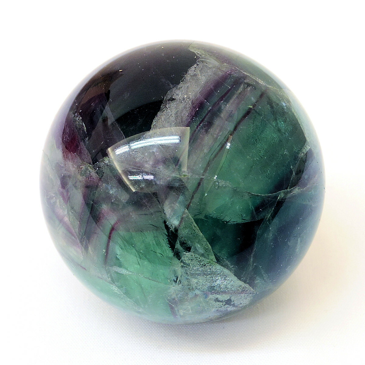 楽天市場】【パワーストーン】レインボーフローライト（蛍石） 丸玉