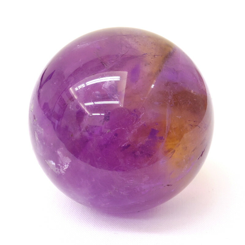 【パワーストーン】アメトリン（紫黄水晶）　丸玉　35mm玉　63g　ボリビア産　【天然石】【アメシスト】【シトリン】【紫水晶】【黄水晶】【スフィア】