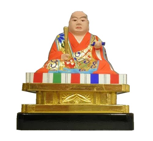 木製彩色　日蓮　2.5寸