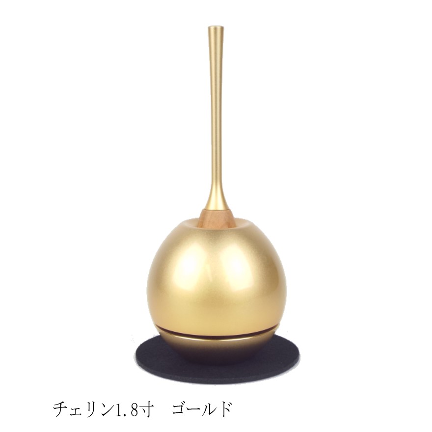 Cherin-チェリン 1.8寸手合い-金色（無光沢）仏具 りん おりん りん書き割り rin【smtb-KD】