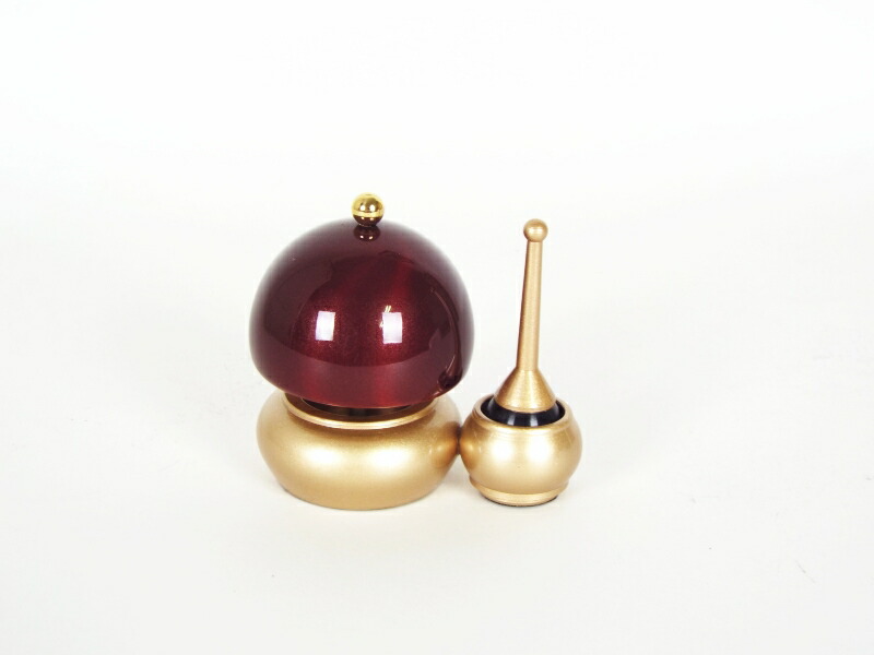 【仏具】 ルミエールりんセット りん台、りん棒セット1.8寸 ワインレッド色 りん おりん りんセット rin|お仏壇の野田 店