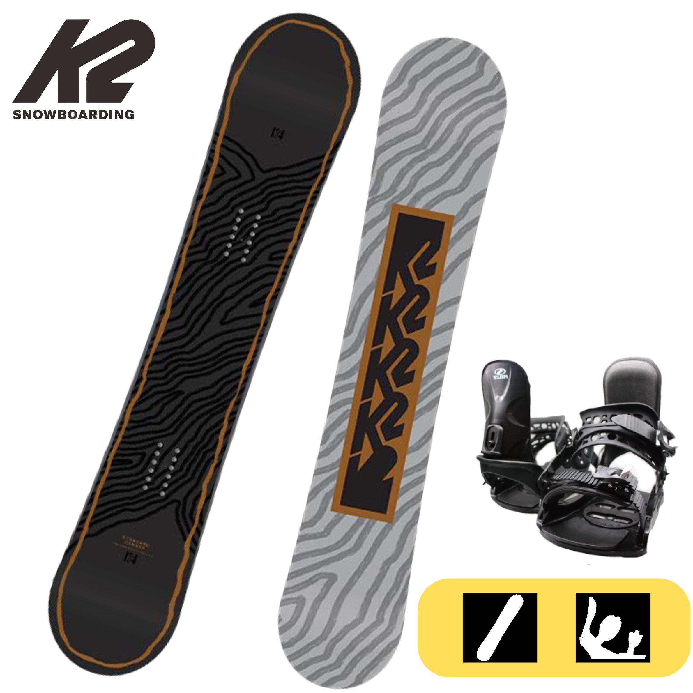 最終価格 2324モデル 【K2】STANDARD CAMBER　初級者向け ケーツー　２点セット　　ハイブリッドキャンバー　ディレクショナ　ソフトフレックス　オールマウンテン　【147cm,152cm,155cm,158cm】