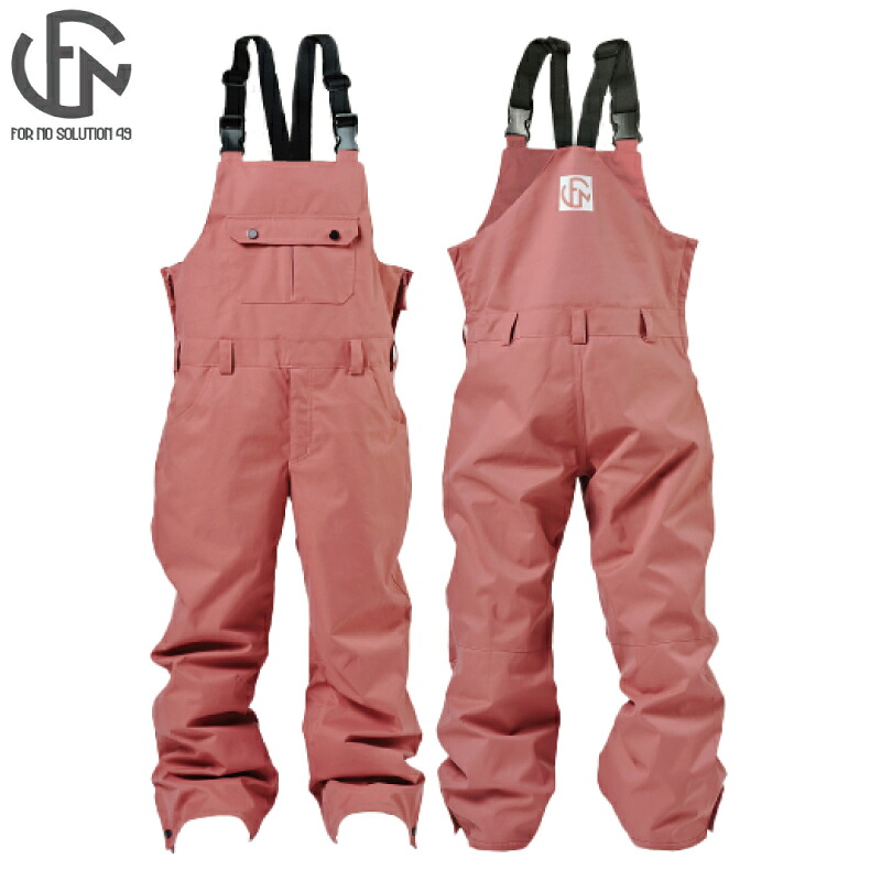 【50%OFF】【24-25】FN-0090 For No Solution 49 BIB PANTS Unisex スノーパンツ スノーボードパンツ スキーウェア TRT テラコッタ