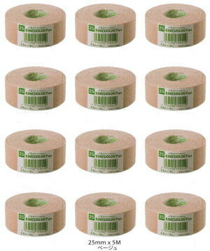 【メール便可】　【ニトリート】 キネシオロジーテープ 25mm×5m 【12巻セット】