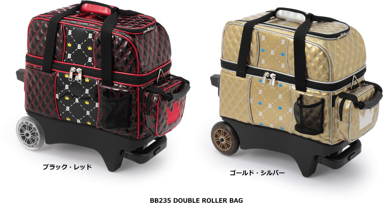 ★新品未使用★ラディカル ダブルローラーバッグ　グレーパープル BR220-Gray ラディカル コンパクト・ダブルローラー ボウリング