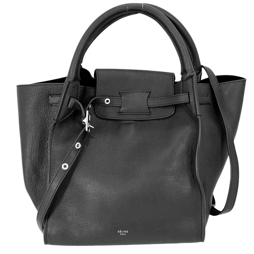 Celine ビックバッグ スモール 2wayハンドバッグ かご ラフィア バケット ベージュ×ブラック (189331 main image 0