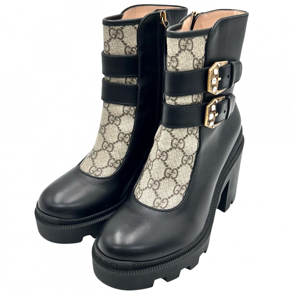 ✨未使用✨箱・保存袋付　GUCCI ロングブーツ レザー サイズ36 GUCCI グッチ レザー ロングブーツ 8 1/2 B ブーツ GUCCI