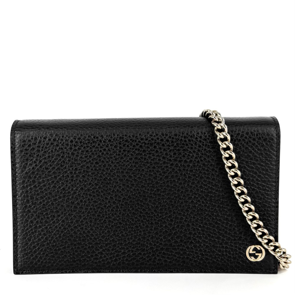 GUCCI 小物 レザー 本革 ブラック 黒 シルバー ウォレットチェーン GUCCI 小物 レザー 本革 ブラック 黒 シルバー ウォレット