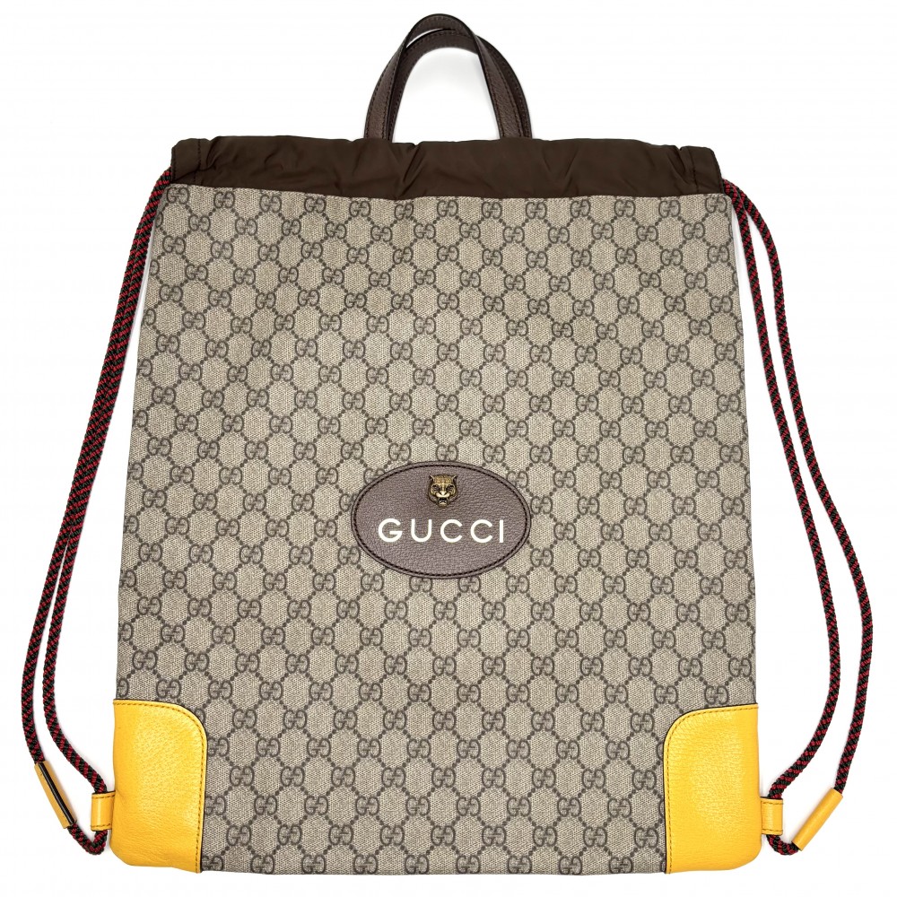 グッチ GGスプリーム キャットヘッド ドローストリング 　美品 楽天市場】GUCCI グッチ GGスプリーム キャットヘッド ドロー