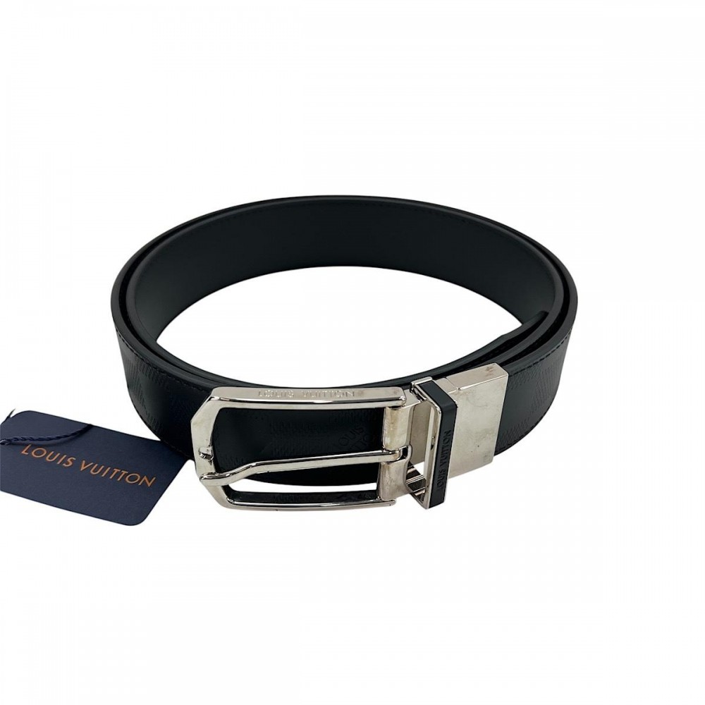 美品 LOUIS VUITTON レザーベルト Louis Vuitton ルイヴィトン レザーベルト LV ピラミッド