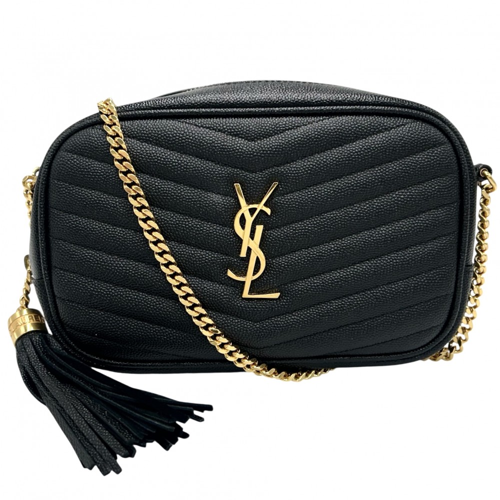 【良品】Yves Saint Laurent ボストンバッグ　カサンドラロゴ Yves Saint Laurent - イヴサンローラン ミニボストンバッグ