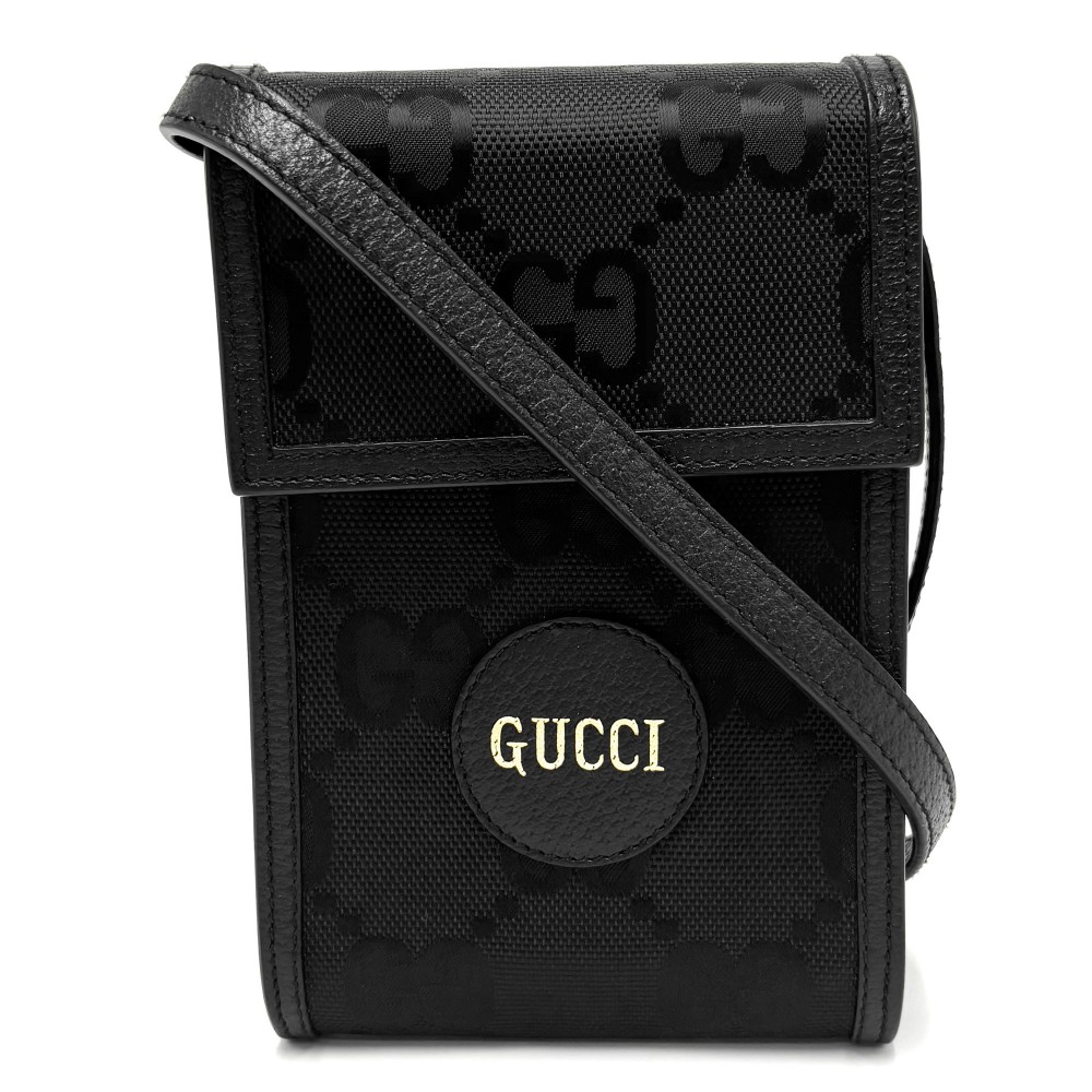 美品グッチ　ミニバック GGマーモント〕ミニ ショルダーバッグ ・ブラック レザー