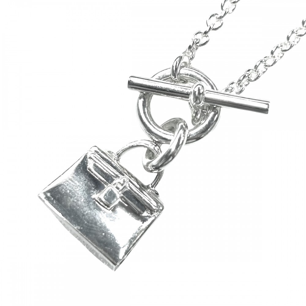 【エントリーでポイント10倍】 エルメス ネックレス レディース ペンダント アミュレットケリー　 バッグモチーフ　 アクセサリー HERMES シルバー925 約10.3g【中古品】