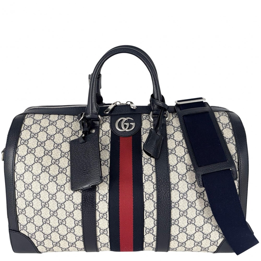 楽天市場】GUCCI グッチ2WAYボストンバッグウェブトリム ブルー