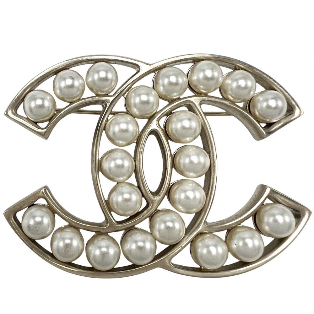 美品 シャネルCHANEL ブローチ リボン 02A. CHANEL シャネル ピンブローチ3点セット マトラッセ リボン ココ