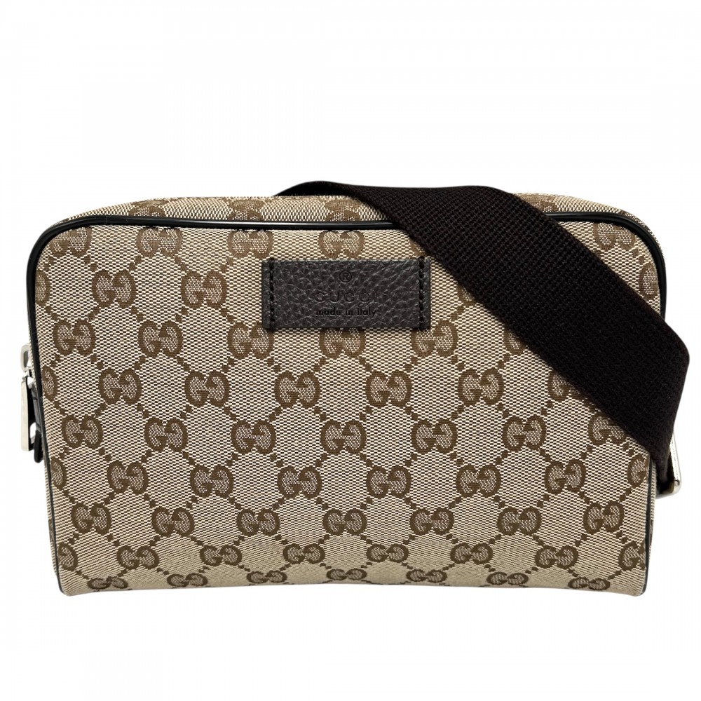 楽天市場】【超美品】 GUCCI グッチ GGキャンバス ウエストバッグ