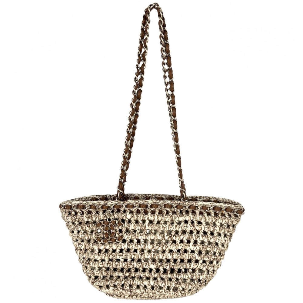 楽天市場】【美品】シャネル 【CHANEL】 ストロー ドローストリング