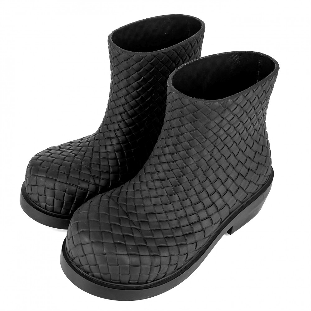 ボッテガヴェネタ ブーツ レディース ファイヤーマン アンクルブーツ アンクルブーツ ファッションアイテム 靴 サイズ35 BOTTEGAVENETA ラバー ブラック 黒【中古品】画像