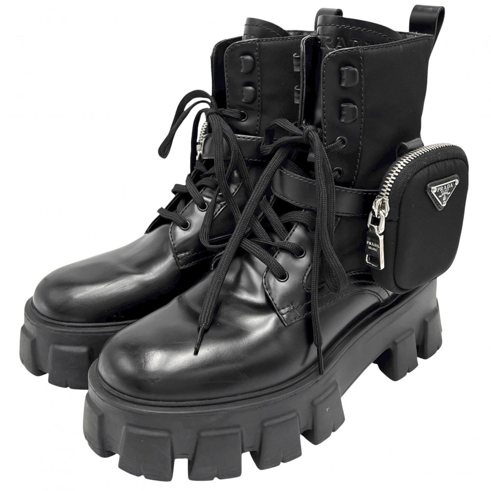 楽天市場】【中古】 PRADA プラダ モノリス ポーチ付 ブラッシュド