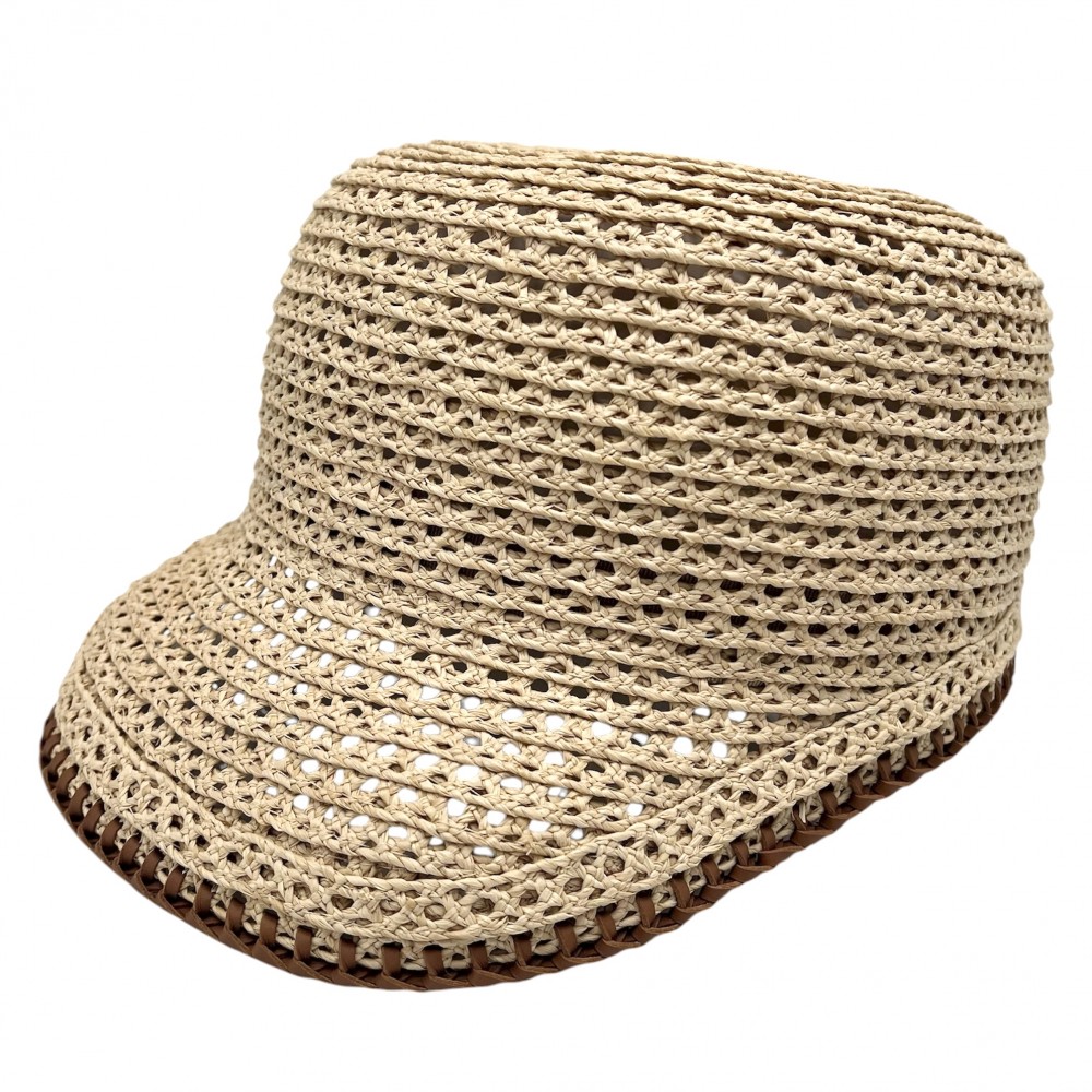 エルメスストローハット57 HERMES（エルメス） 【新品同様】エルメス ストローハット 麦わら帽子