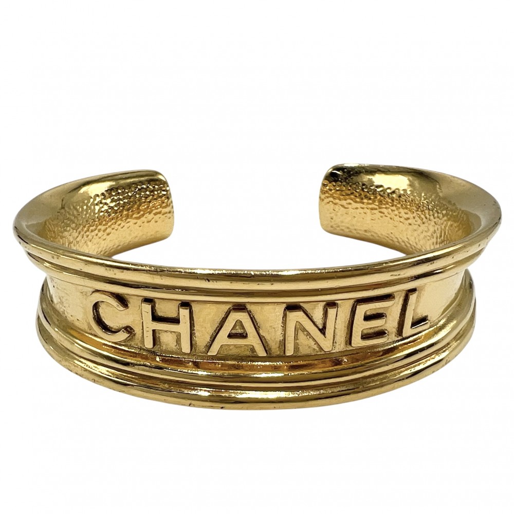 楽天市場】CHANEL シャネル ロゴ バングル オープンバングル
