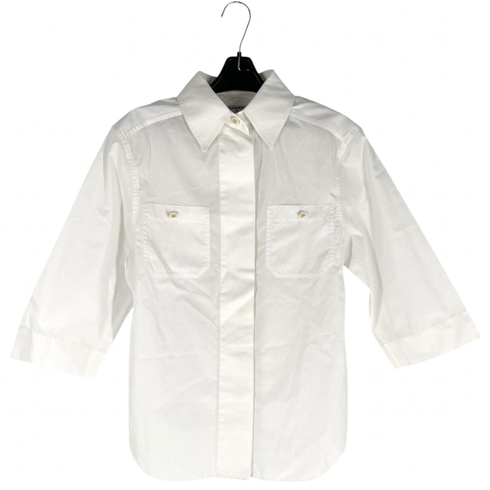 CHANEL シャネル　ボウタイブラウス　ホワイト CHANEL シャネルボウタイブラウスホワイト