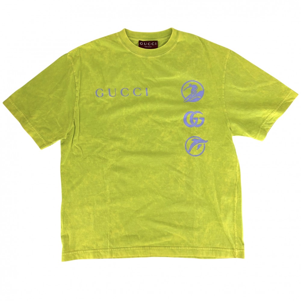 グッチ 半袖Ｔシャツ メンズ サーファー コットンジャージー トップス アパレル 服 クルーネック GUCCI XS 798115 イエロー コットン 春 夏 美品【中古品】｜VINTAGE BRAND TOKYO 46,800円