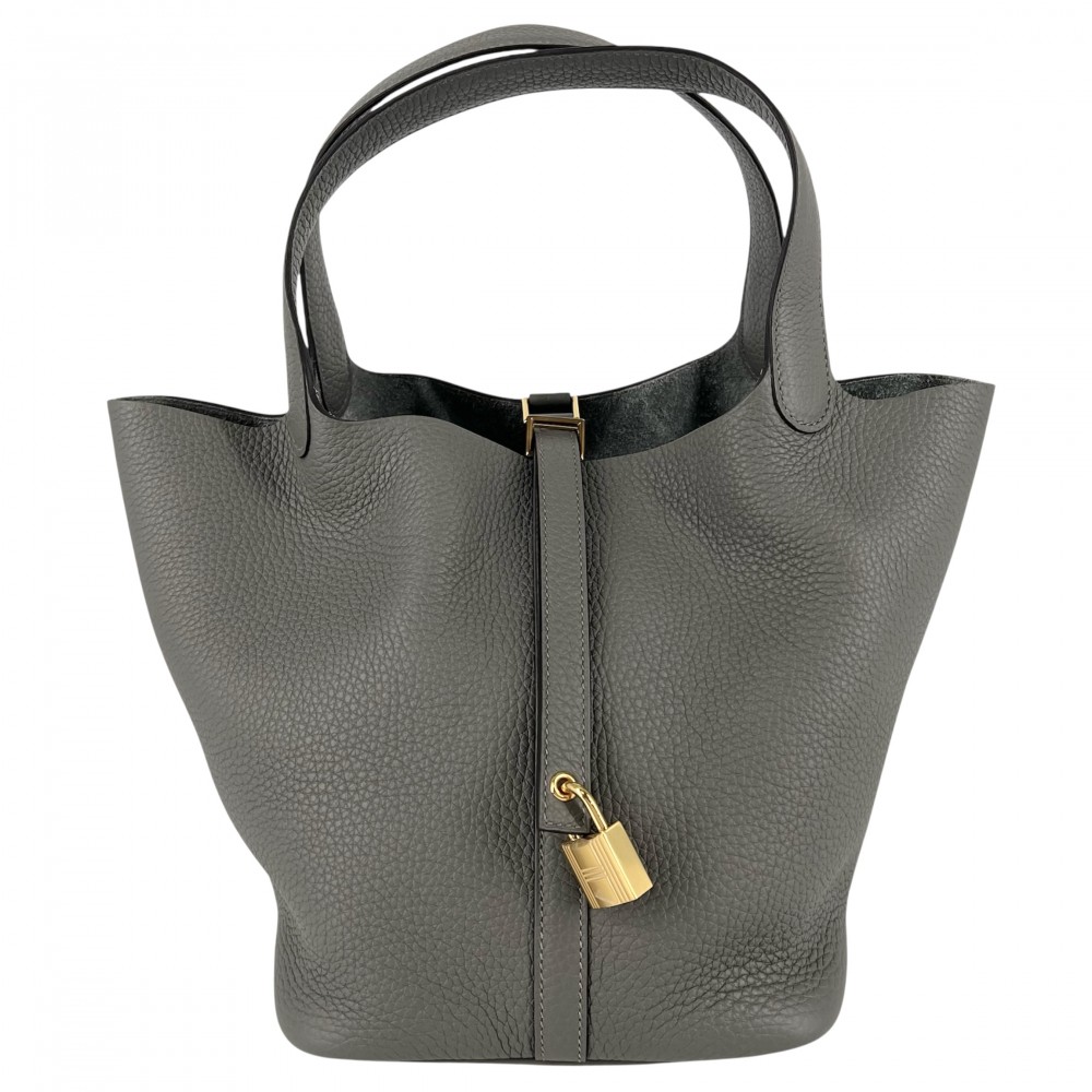 【大売出し】 エルメス ハンドバッグ レディース ピコタンロックMM グレー HERMES U刻印 トリヨン エタン ゴールド金具2022年【中古品】|VINTAGE BRAND TOKYO