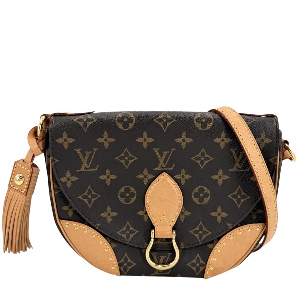 ルイヴィトン ショルダーバッグ レディース モノグラム サンクルー 肩掛け 斜め掛け LOUIS VUITTON M41481    ブラウン 茶 ゴールド金具【中古品】