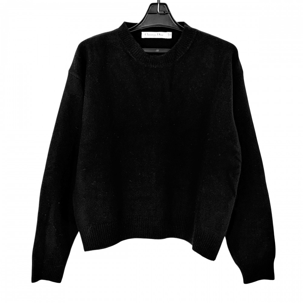 【大売出し】 ディオール 編み物 レディース J\u0027ADIOR 8 ボクシーセーター トップス 御召しもの 服 Christian Dior 36 黒いこと 黒 カシミール    春 秋 冬【中古品】