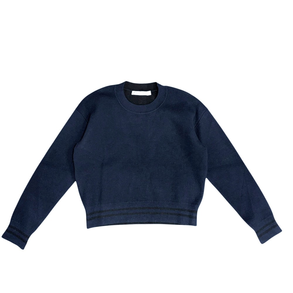 【大売出し】 ディオール 編み物 レディース J\u0027ADIOR 8 ボクシーセーター トップス 御召しもの 服 Christian Dior 36 米国海軍 紺 カシミール  ナイロン  ポリウレタン  春 秋 冬 美品【中古品】