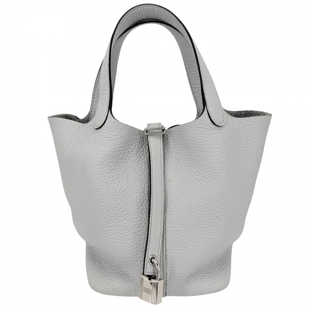 【大売出し】 エルメス ハンドバッグ レディース ピコタンロックPM ツイリー付き ライトブルー HERMES Z刻印 レザー ブルーペール シルバー金具2021年【中古品】|VINTAGE BRAND TOKYO