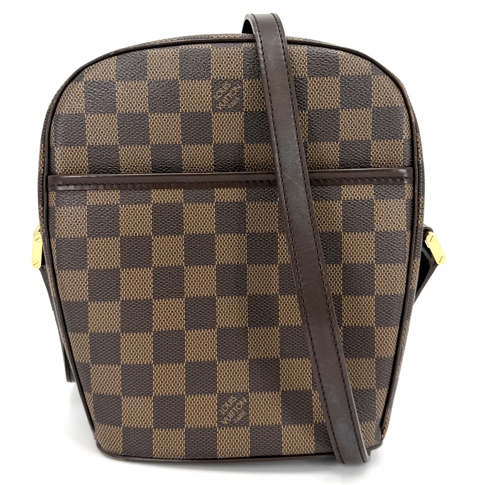 ルイヴィトン ショルダーバッグ レディース イパネマPM 肩掛け 斜め掛け LOUIS VUITTON N51294 ダミエキャンバス    ブラウン 茶 ゴールド金具【中古品】