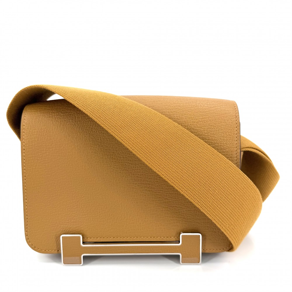 【エントリーでポイント10倍】 エルメス ショルダーバッグ レディース ゲタ 肩掛け 斜め掛け HERMES K刻印 レザー ブラウン系 シルバー金具 美品2025年【中古品】