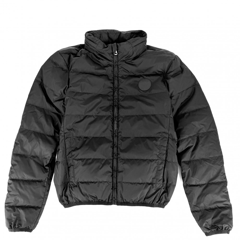 【エントリーでポイント10倍】 グッチ ダウンジャケット メンズ GG ヒステリアロゴ アウター フード アパレル 服 GUCCI 44 439366 ブラック 黒 シルバー金具 ナイロン 冬 美品【中古品】