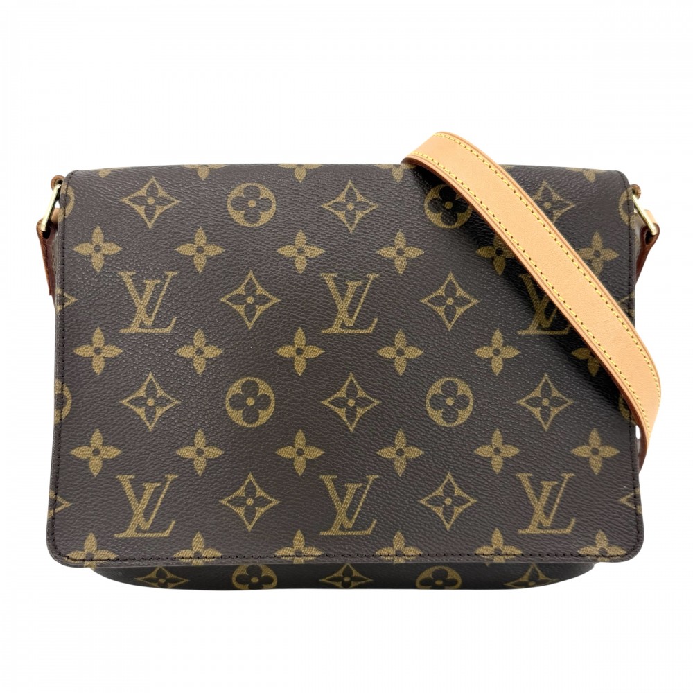 【エントリーでポイント10倍】 ルイヴィトン ショルダーバッグ レディース ミュゼットタンゴ ロングショルダー ブラウン LOUIS VUITTON M51388 モノグラムキャンバス ゴールド金具【中古品】