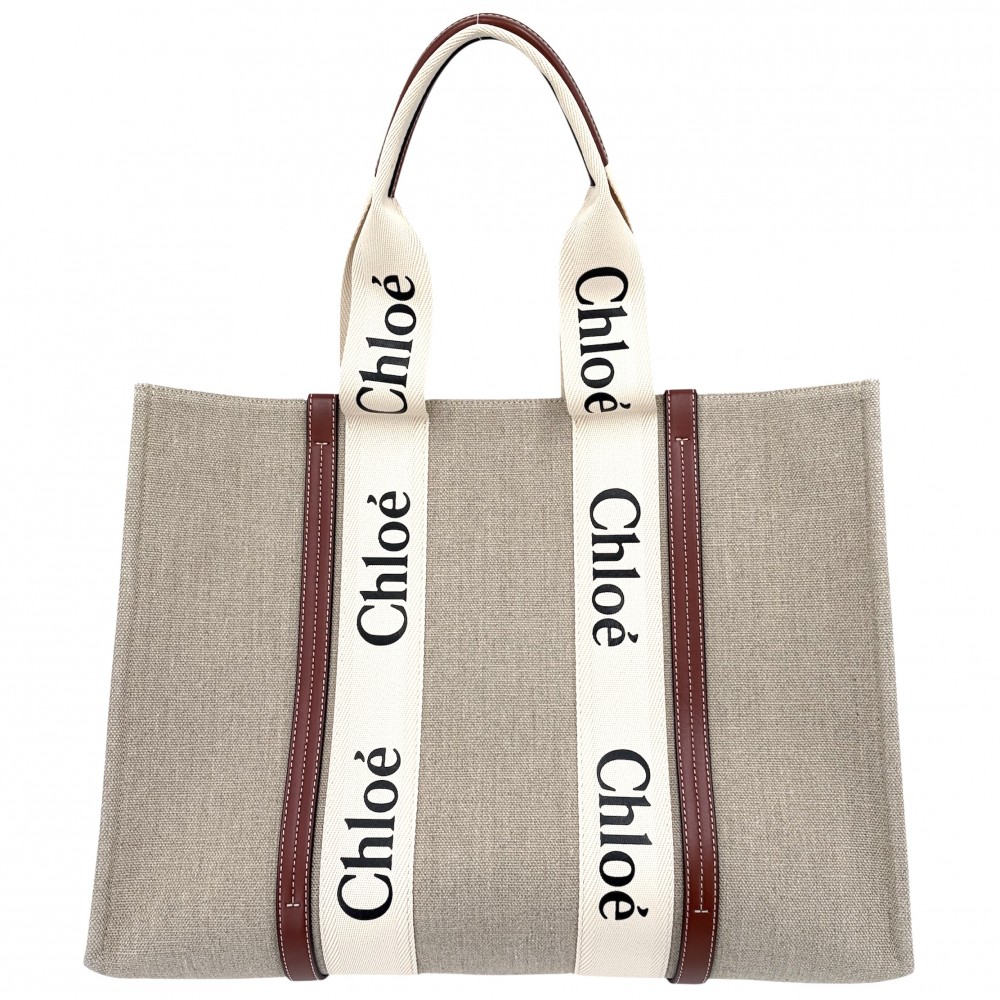 �
2000
��エントリーでポイント10倍】 クロエ ハンドバッグ レディース ウッディ ラージトートバッグ 肩掛け WOODY Chloe リネンキャンバス カーフスキン ベージュ アイボリー 美品【中古品】