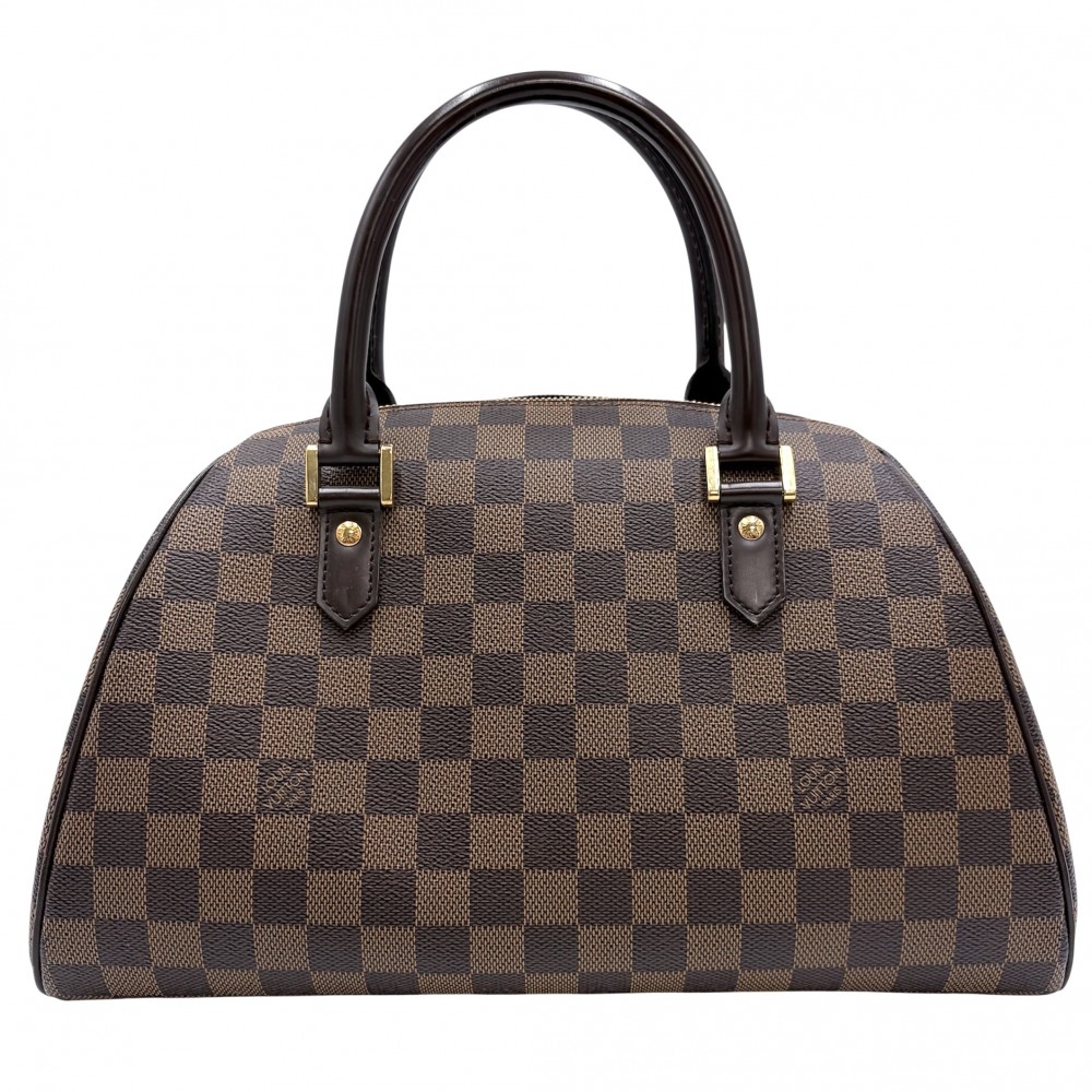 【エントリーでポイント10倍】 ルイヴィトン ハンドバッグ レディース リベラMM ミニボストンバッグ LOUIS VUITTON N41434 ダミエキャンバス ブラウン 茶 ゴールド金具【中古品】