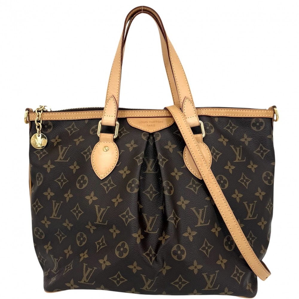 ルイヴィトン 2WAY レディース 肩掛け モノグラム パレルモPM ハンドバッグ ショルダーバック LOUIS VUITTON M40415 ブラウン 茶 ゴールド金具【中古品】 68,750円